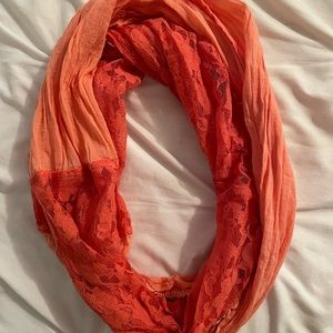 Light, orange infinity scarf